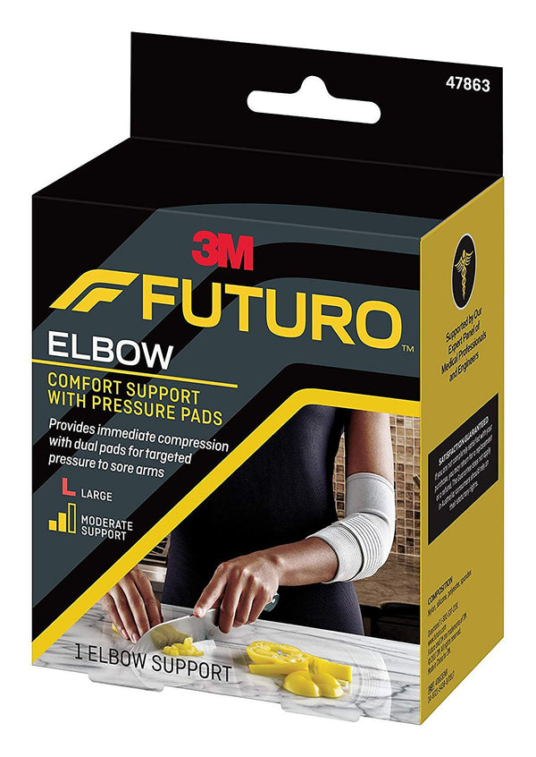 3M Futuro Comfort Elbow Support, Pressure Pads, Breathable, Elastic, Large 3M™ Futuro™ 3M Company