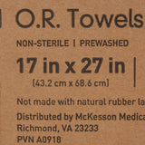 McKesson Nonsterile Blue O.R. Towel, 17 x 27 Inch