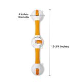 McKesson Rotating Suction-Cup Grab Bar, White/Yellow Plastic
