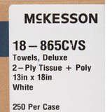 McKesson Deluxe Nonsterile White Procedure Towel, 13 x 18 Inch