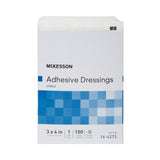 McKesson White Adhesive Dressing, 3 x 4 Inch McKesson McKesson Brand