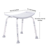 McKesson Aluminum Bath Bench Without Backrest, 15½ – 19½ Inch, Gray