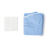 Halyard Basics Non-Reinforced Surgical Gown with Towel, Large, Blue