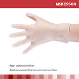 McKesson Confiderm® Vinyl Exam Glove, Medium, Clear