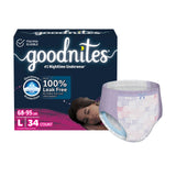 Goodnites® Girls Heavy Absorbency Nighttime Underwear, Large GoodNites® Kimberly Clark