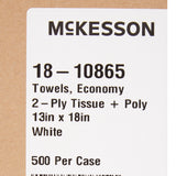 McKesson Nonsterile White Procedure Towel, 13 x 18 Inch