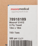 McKesson Nonsterile White / Blue Cartoon Toes Procedure Towel, 13 x 18 Inch