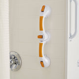 McKesson Rotating Suction-Cup Grab Bar, White/Yellow Plastic