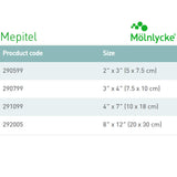 Mepitel® Silicone Dressing, 3 x 4 inch Mepitel® Molnlycke - additional product view 3