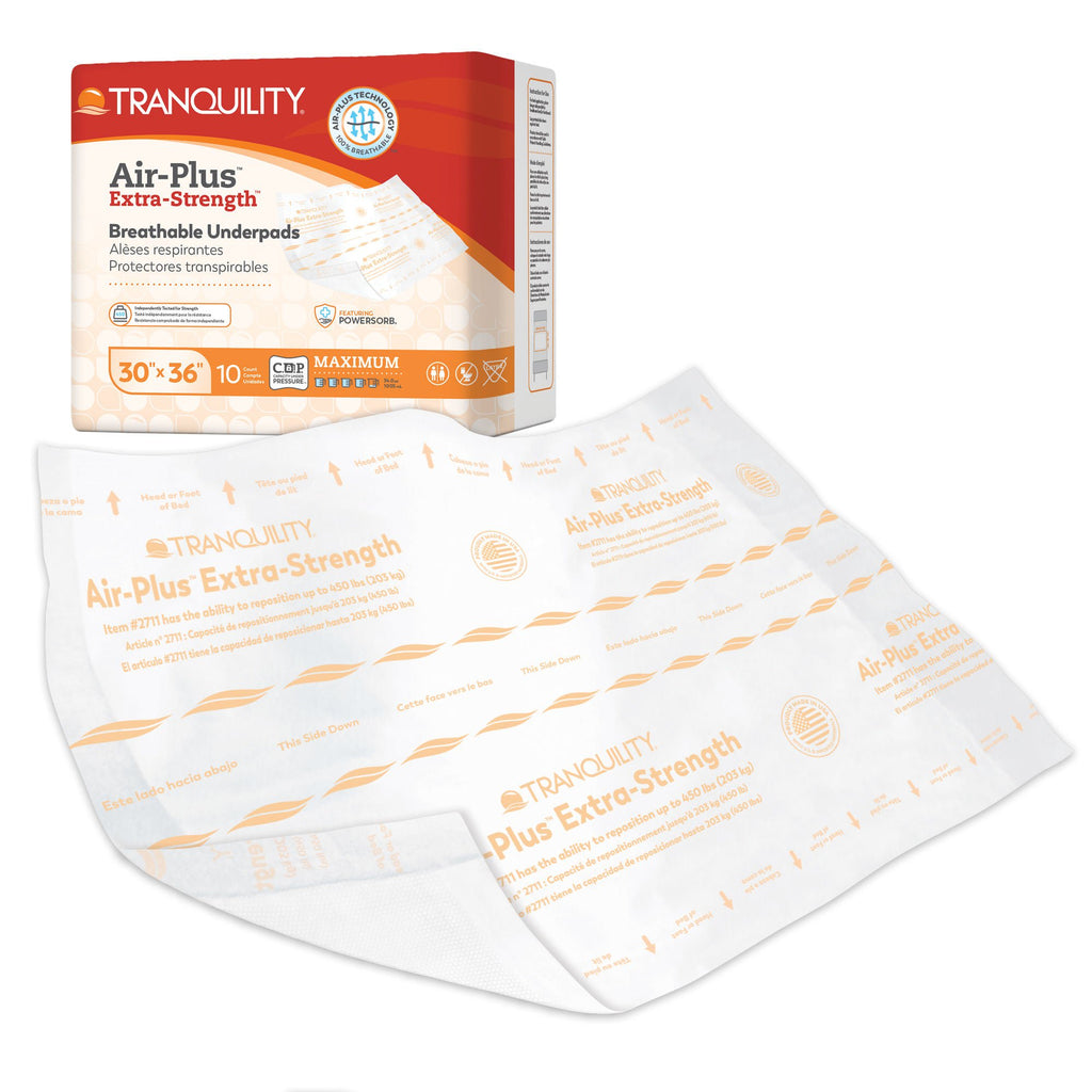 Tranquility® AIR-Plus Extra-Strength Positioning Underpad, 30 x 36 Inch Tranquility® AIR-Plus Extra-Strength Principle Business Enterprises