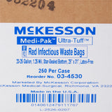 McKesson Red Infectious Waste Bag, 25 gal