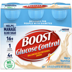 Boost® Glucose Control Vanilla Balanced Nutritional Drink, 8-ounce Bottle Boost Glucose Control® Nestle Healthcare Nutrition