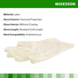 McKesson Confiderm® Latex Exam Glove, Small, Ivory
