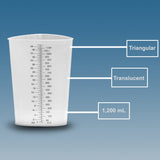 Plasti-Grad® Graduated Beaker, 1,200 mL