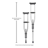 McKesson Underarm Crutches, 4 ft. 6 in. - 6 ft. 6 in.