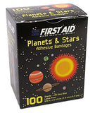 American White Cross First Aid Adhesive Strip, 5/8 x 2-1/4 Inch, Plastic, Rectangle, Kid Design, Planets and Stars, Sterile