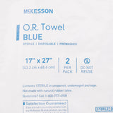 McKesson Sterile Blue O.R. Towel, 17 x 27 Inch