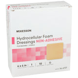 McKesson Nonadhesive without Border Foam Dressing, 4 x 4 Inch