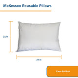 McKesson Reusable Bed Pillow, Poly Cotton Cover, 21 x 27 in.