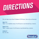 Benadryl® Allergy Ultratabs® Diphenhydramine Allergy Relief