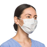 Halyard Procedure Mask, Pleated, one size, Yellow, nonsterile Halyard O&M Halyard Inc