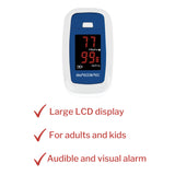 SmartHeart Fingertip Pulse Oximeter for Blood Oxygen Saturation, Economy