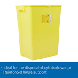 McKesson Prevent® Chemotherapy Sharps Container, 18-Gallon, 24-3/5x 17-3/10 x 13 Inch McKesson Prevent® McKesson Brand - enhanced product image 5