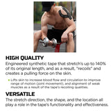 Green Drop Sports Tape, Infused Kinesiology Tape for Recovery – 20 Precut, 10-Inch Strips