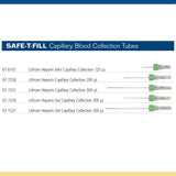 Safe-T-Fill® Capillary Blood Collection Tube, 1.1 mm Diameter, 125 µL