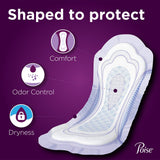 Poise Bladder Control Female Disposable Pads, Heavy Absorbency, Absorb-Loc Core, One Size Fits, 15.9 Inch