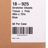 McKesson Blue Flat Stretcher Sheet, 40 x 72 Inch
