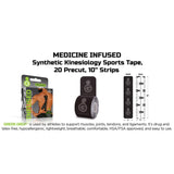 Green Drop Sports Tape, Infused Kinesiology Tape for Recovery – 20 Precut, 10-Inch Strips