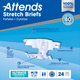 Attends® Stretch Briefs, Medium /