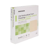 McKesson Lite Silicone Gel Adhesive without Border Thin Silicone Foam Dressing, 6 x 6 Inch