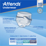Attends® Adult Moderate Absorbent Underwear, Medium, White