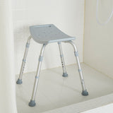 McKesson Aluminum Bath Bench Without Backrest, 15½ – 19½ Inch, Gray