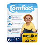 Attends Comfees Premium Baby Diapers, Tab Closure, Kid Design, Size 6