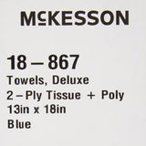 McKesson Nonsterile Blue Procedure Towels, 13 x 18 Inch
