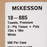 McKesson Nonsterile White Procedure Towel, 13 x 18 Inch