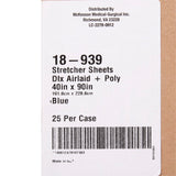 McKesson Blue Flat Stretcher Sheet, 40 x 90 Inch
