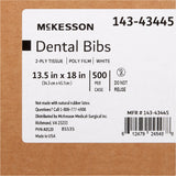 McKesson White Dental Bib, 13-1/2 x 18 Inch