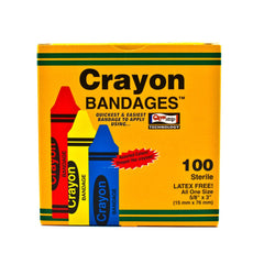 ASO Kid Design (Assorted Crayon) Adhesive Strip, 3/4 x 3 Inch ASO ASO Corp