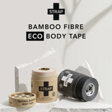 Strap™ Bamboo Fiber Athletic Tape, 1.97 Inch x 5-1/2 Yard, Black