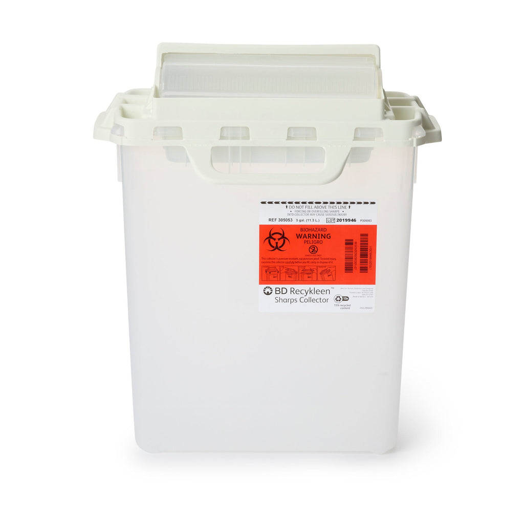 Recycleen™ Multi-purpose Sharps Container, 15-3/4 x 13-1/2 x 6 Inch, 3 Gallon Recykleen™ BD