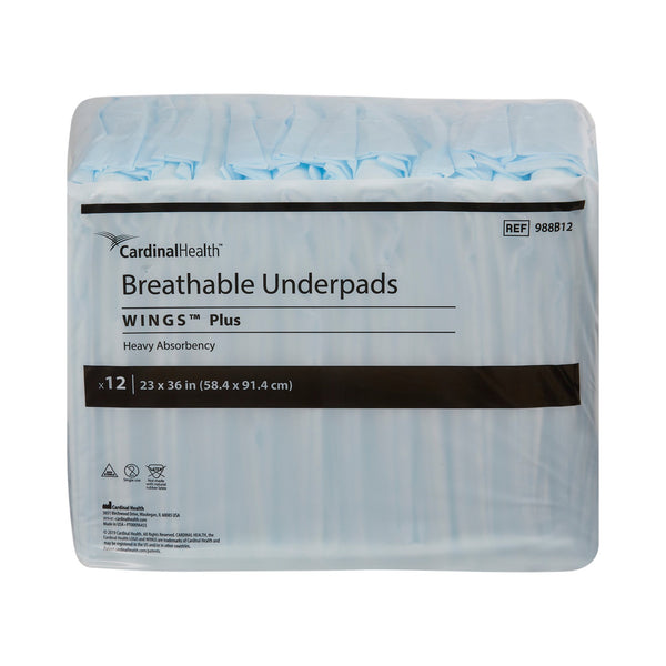 Wings™ Breathable Plus Low Air Loss Underpad, 23 x 36 Inch - Buy ...