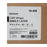 McKesson Single Layer Sterilization Wrap, 15 x 15 Inch