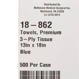 McKesson Nonsterile Blue Procedure Towel, 13 x 18 Inch