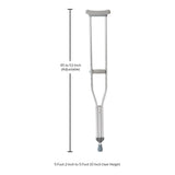 McKesson Adult Underarm Crutches, 5 ft. 2 in. - 5 ft. 10 in.