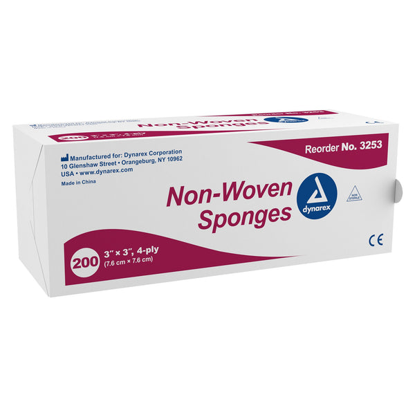 dynarex NonSterile Nonwoven Sponge, 3 x 3 Inch - Buy Dynarex Sponges ...
