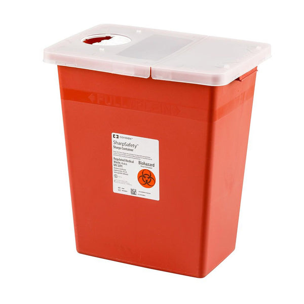 SharpSafety™ Multi-purpose Sharps Container, 18 Gallon, 26 x 18-1/4 x ...